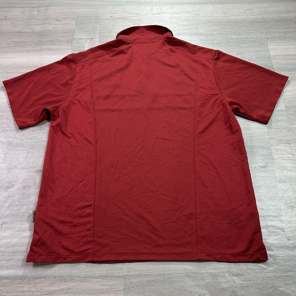 Stanford Cardinal Polo Shirt Mens Large Red Nike Dri Fit Golf Performance - Picture 2 of 11